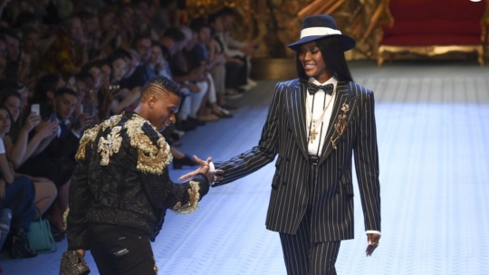 Wizkid and Naomi Campbell