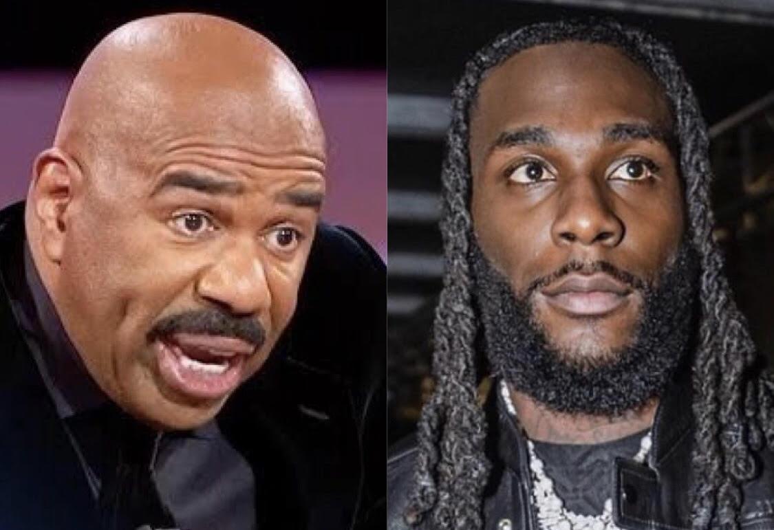 Steve Harvey Claims America is "Stealing" From Burna Boy