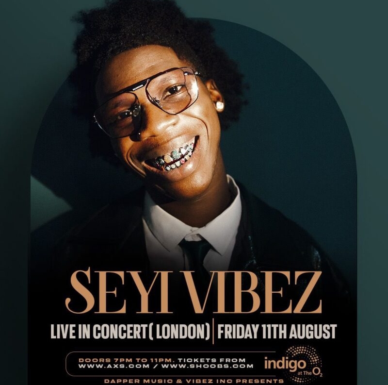 Seyi Vibez announces date for 2023 London O2 show