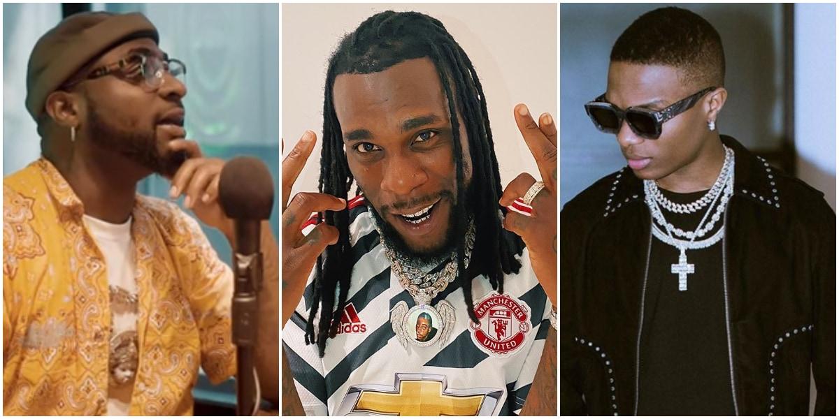 Burna Boy Tops the List as Performance Fees of Nigerian Superstars Wizkid Davido Leaks Online