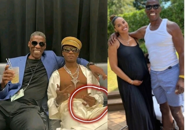 Viral photo of Wizkid pictured holding weed while posing with his ‘father-in-law’; stirs reactions from Tunde Ednut