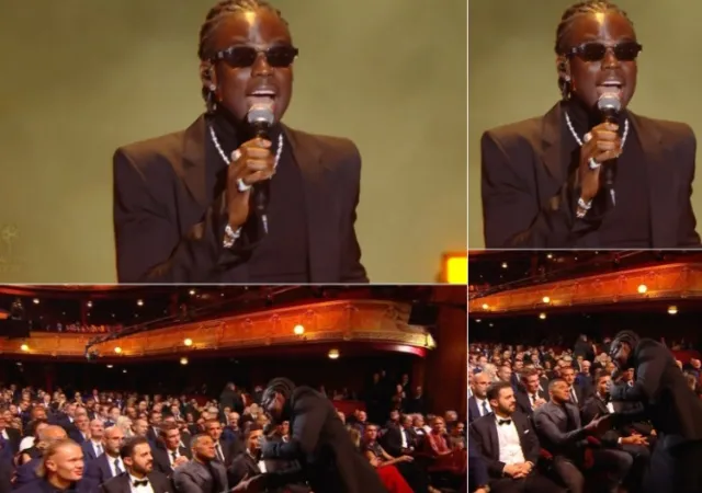 Rema, Afrobeat Singer Makes History, Becomes the First Nigerian Artiste to Perform at The Ballon d’Or [Video]