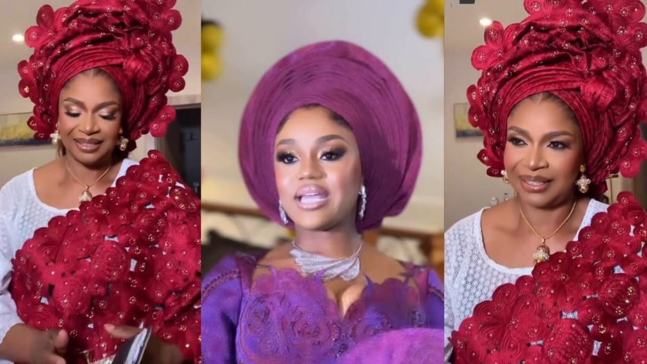 Viral Video Unveils Chioma’s Beautiful Mother During Wedding Celebration