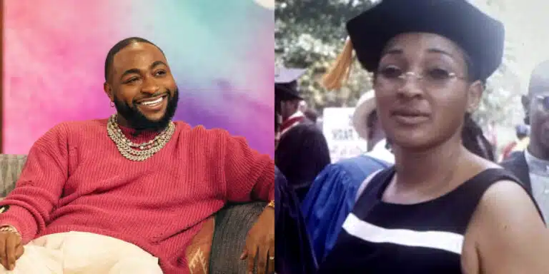 Davido shares throwback photo of late mother, describes her as a “Baddie”