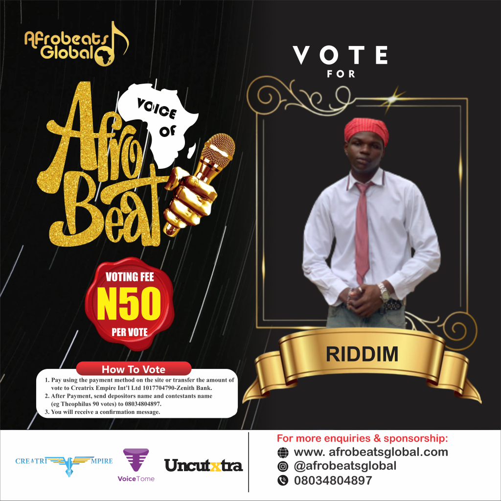 VOTE RIDDIM VOICE OF AFROBEATS