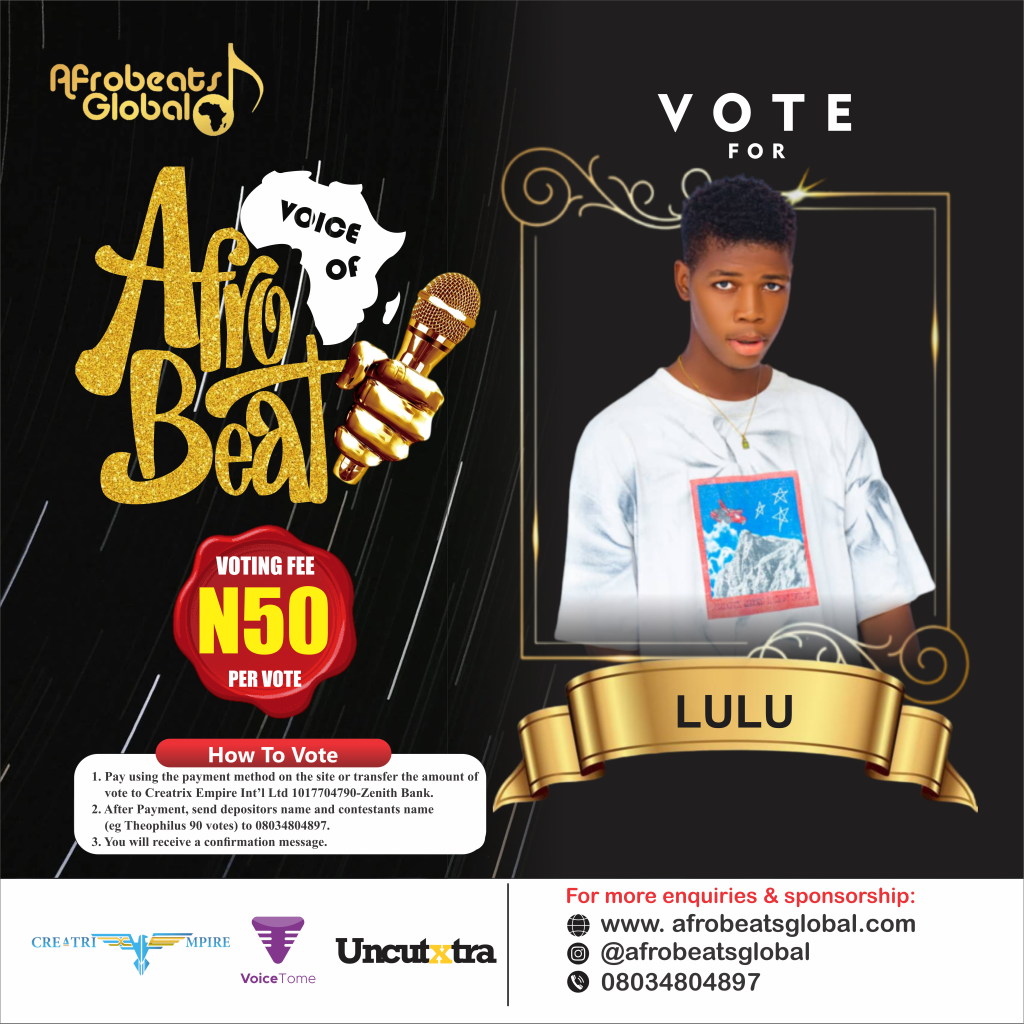 Voice of Afrobeats vote lulu