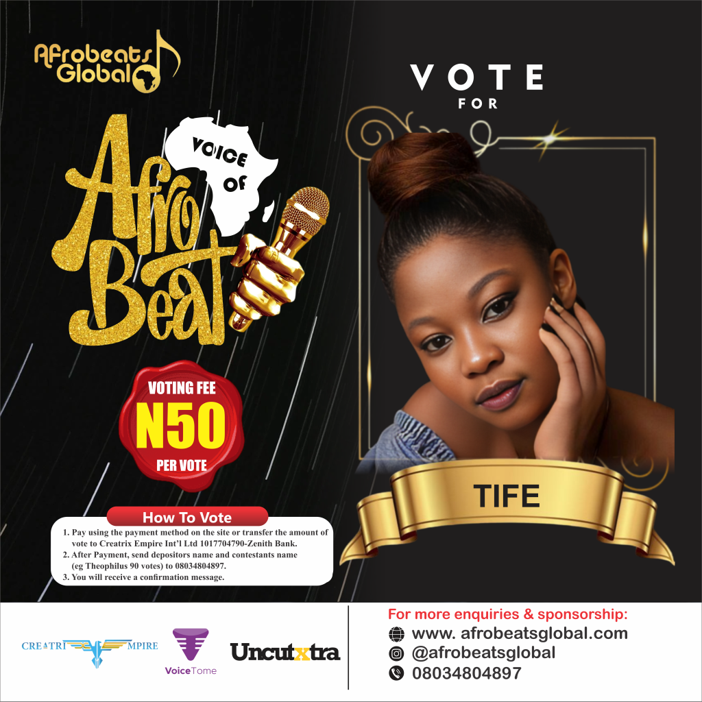 VOTE TIFE VOICE OF AFROBEATS