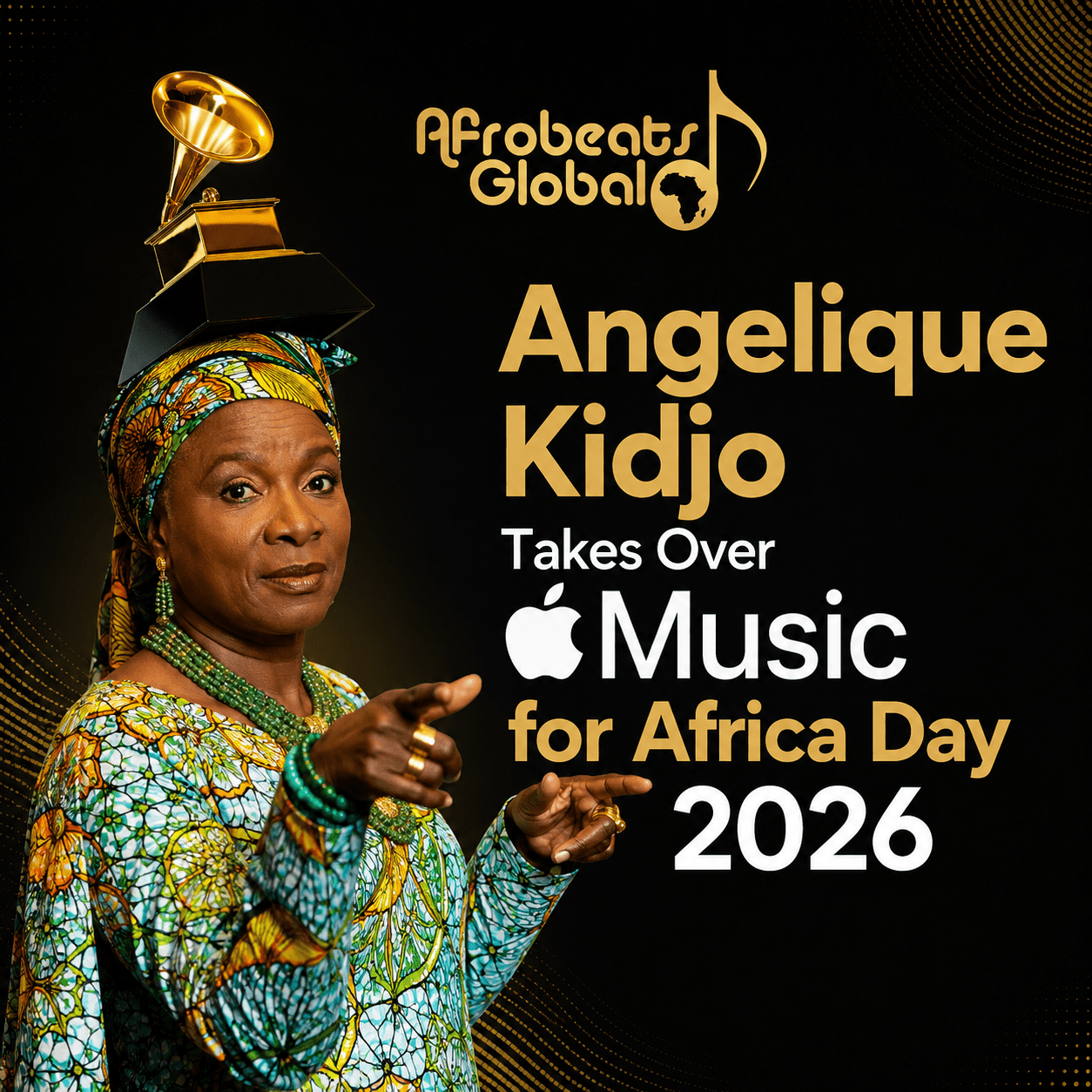 Angelique Kidjo performing during her Apple Music Africa Day radio takeover session