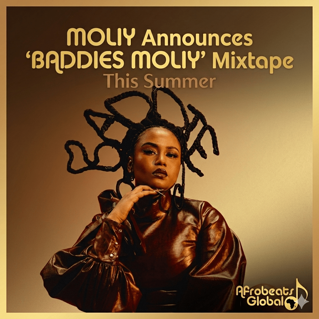 MOLIY in a promotional photo for the BADDIES MOLIY mixtape announcement