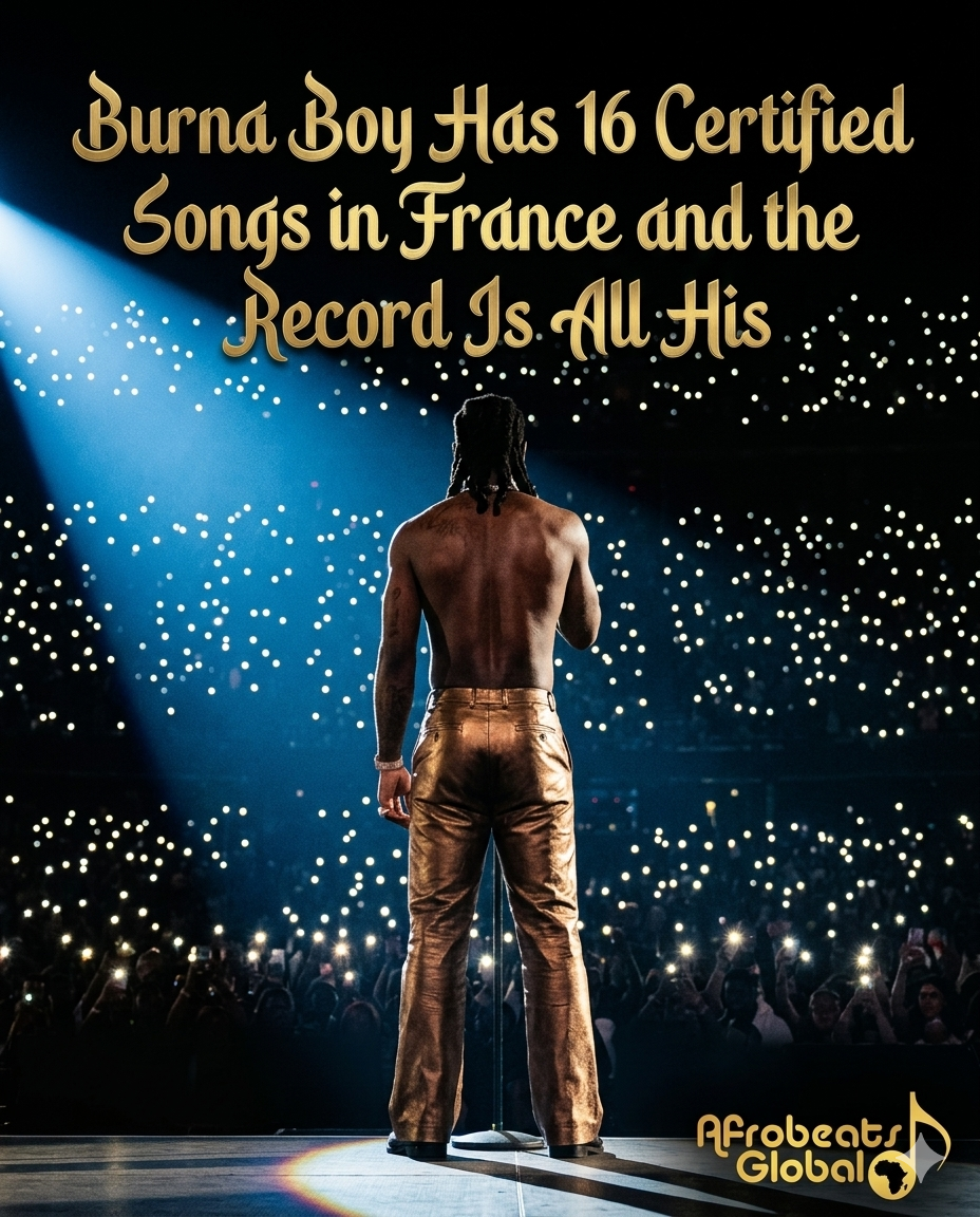 Burna Boy performing at Stade de France Paris April 2025