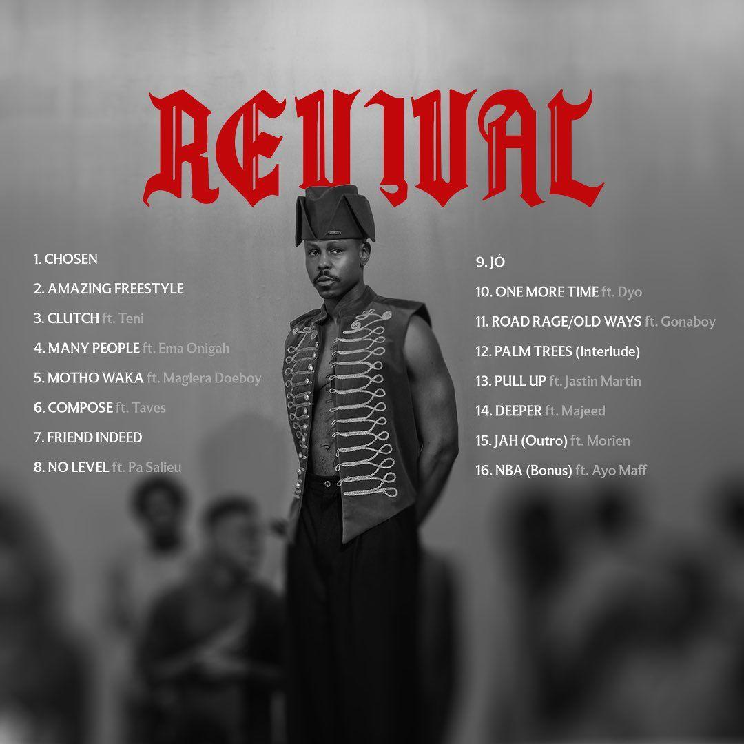 LADIPOE's Revival album cover artwork featuring Nigerian hip-hop sound