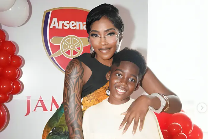 Tiwa Savage celebrates Arsenal themed birthday for her son Jamil