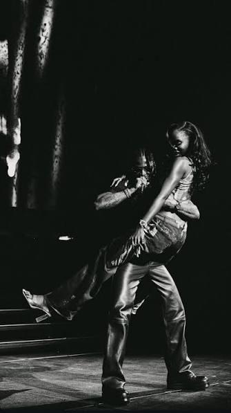 Asake dancing with a fan during his performance of “Skilful” at Barclays Center in Brooklyn, New York.