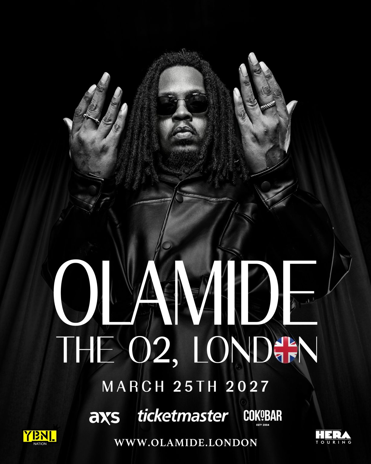 Olamide announces his headline show at The O2 Arena in London on 25 March 2027