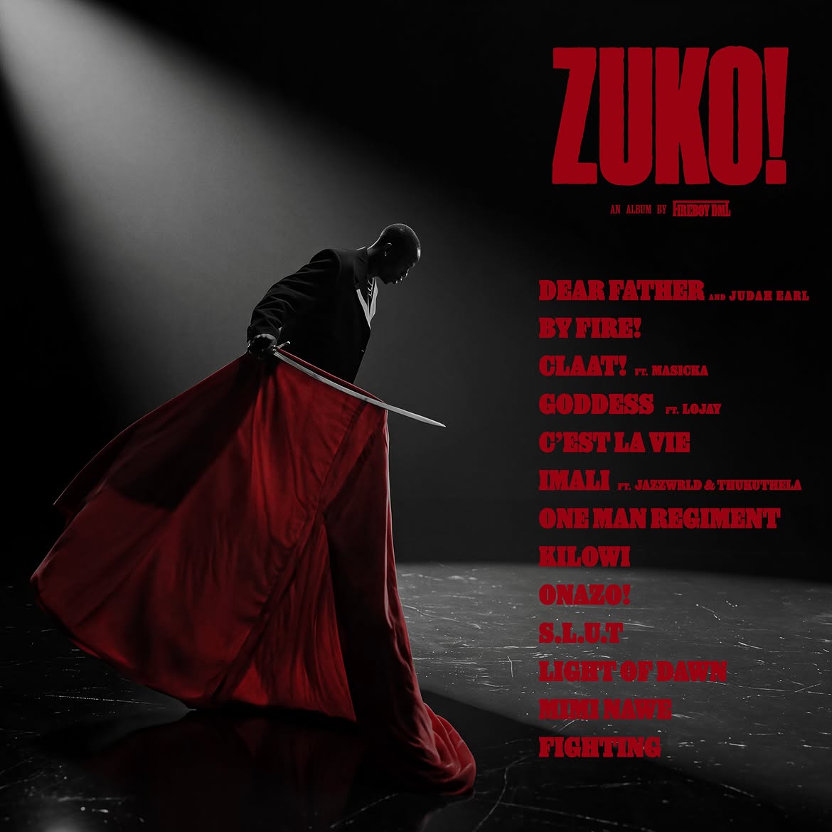 Fireboy DML’s ZUKO album cover released in October 2026